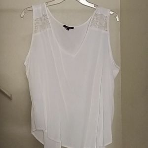 White flannel shirt with flowers